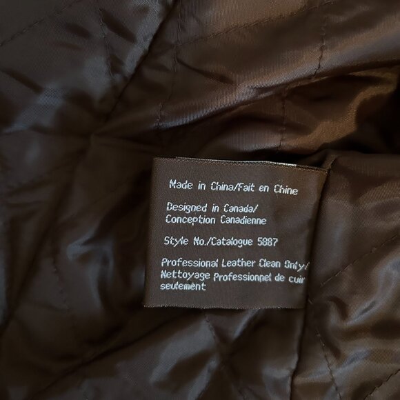 Danier Faux Fur -Trimmed Brown Distressed Leather Crop Jacket Size P (Fits XS–S) - Picture 8 of 9